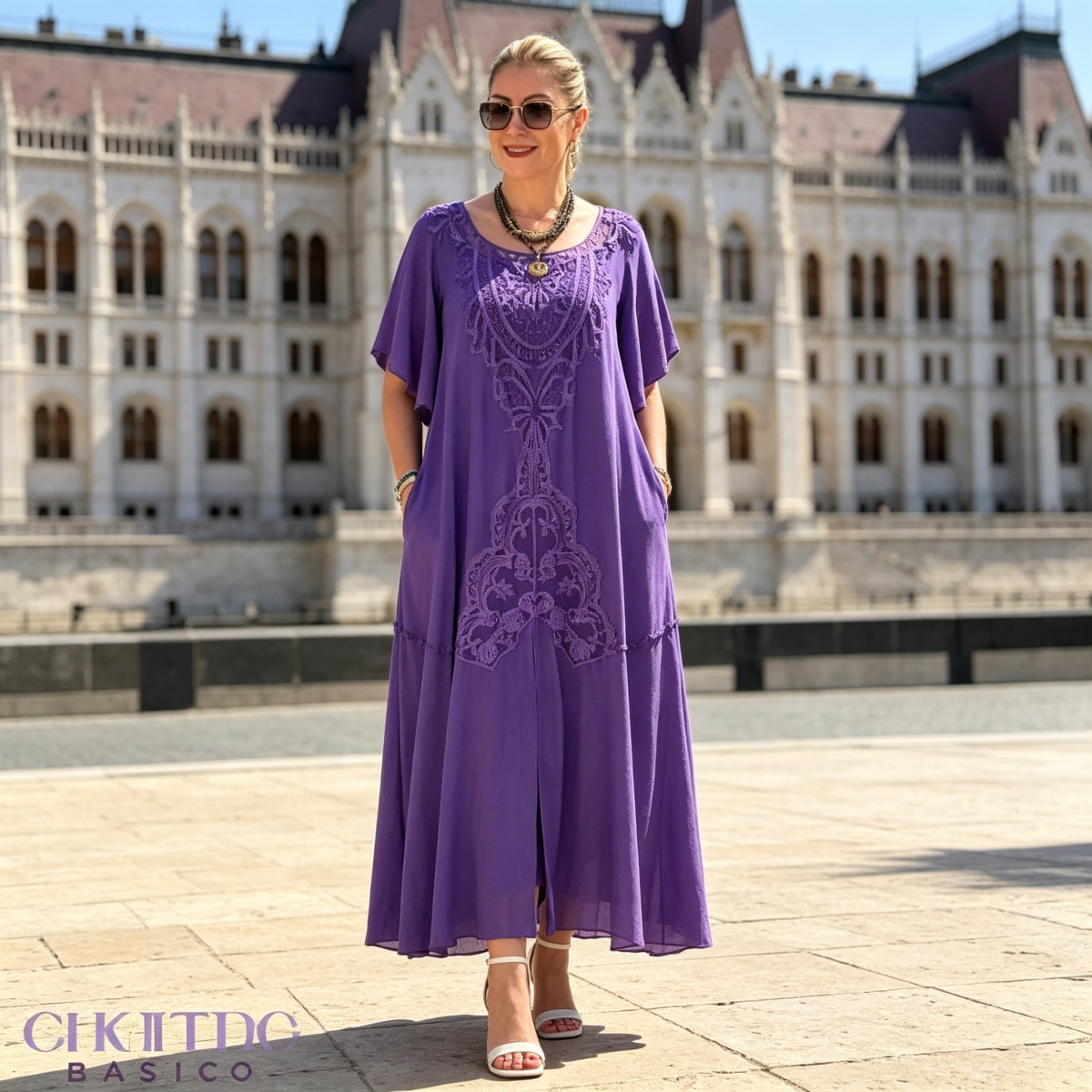 【Akcija】【S–5XL】Moderna široka haljina — vrhunski materijal, udobna za nošenje, prikladna za sve tipove građe