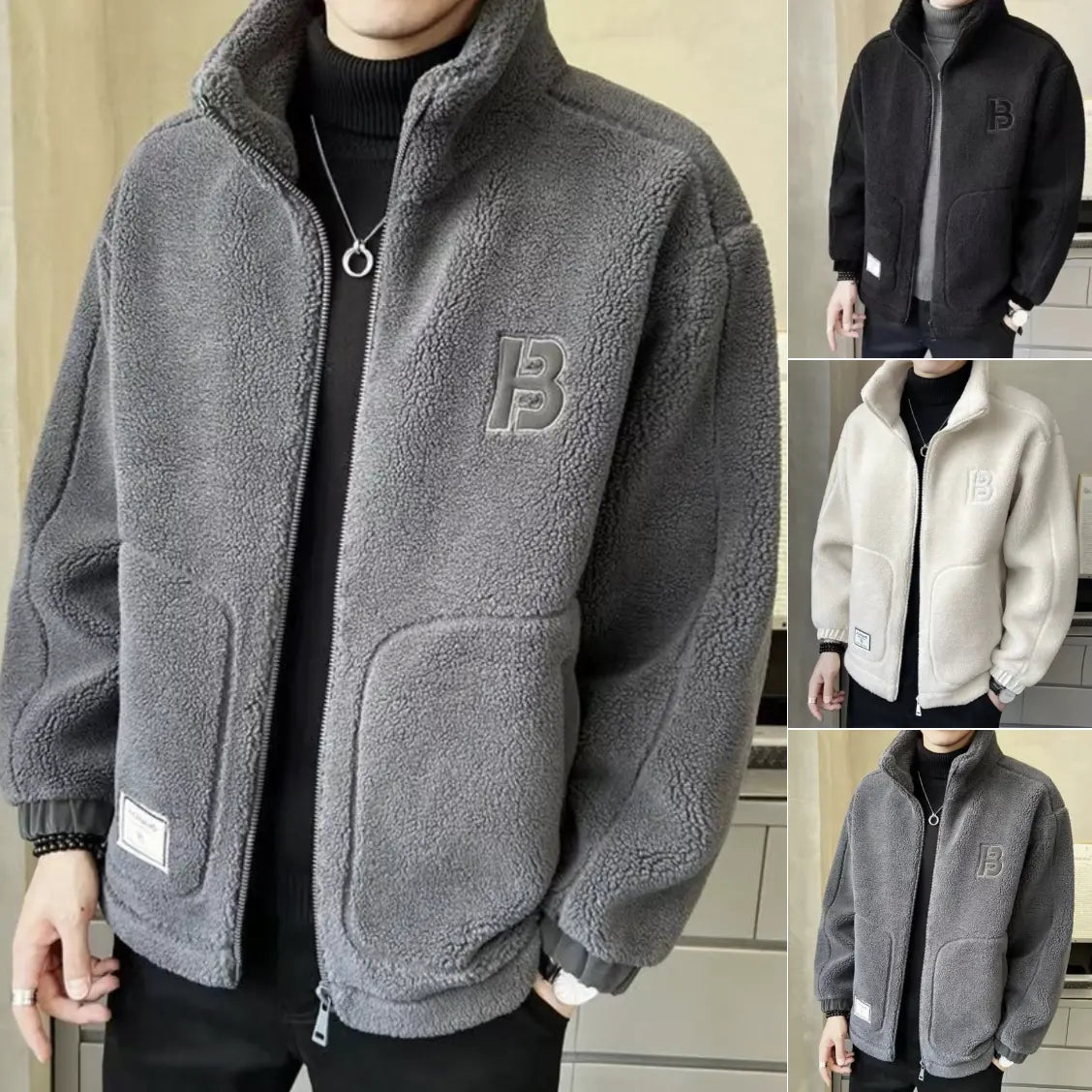 🔥🔥【L-6XL】Topla vunena muška jakna za jesen i zimu, udobna i izdržljiva