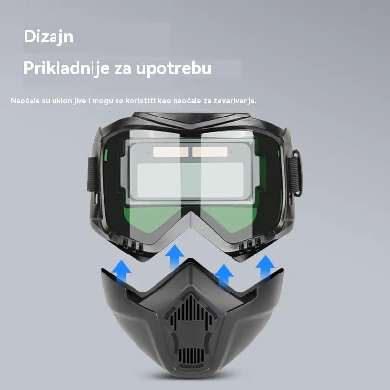 🔥【Snižena cijena – 50% popusta!】😎Potpuno automatska maska za zavarivanje s promjenjivom svjetlošću i zaštitnom maskom za zavarivače