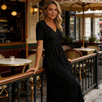 【50% OFF】【S-5XL】Elegantna jednobojna ležerna midi haljina