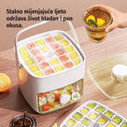 💥Prodaja je premašila 50.000! 🥤🧊 50% popusta! Ledomat s funkcijom pohrane leda: proizvodi 48 kockica leda odjednom, poklopac protiv curenja