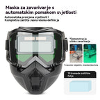 🔥【Snižena cijena – 50% popusta!】😎Potpuno automatska maska za zavarivanje s promjenjivom svjetlošću i zaštitnom maskom za zavarivače