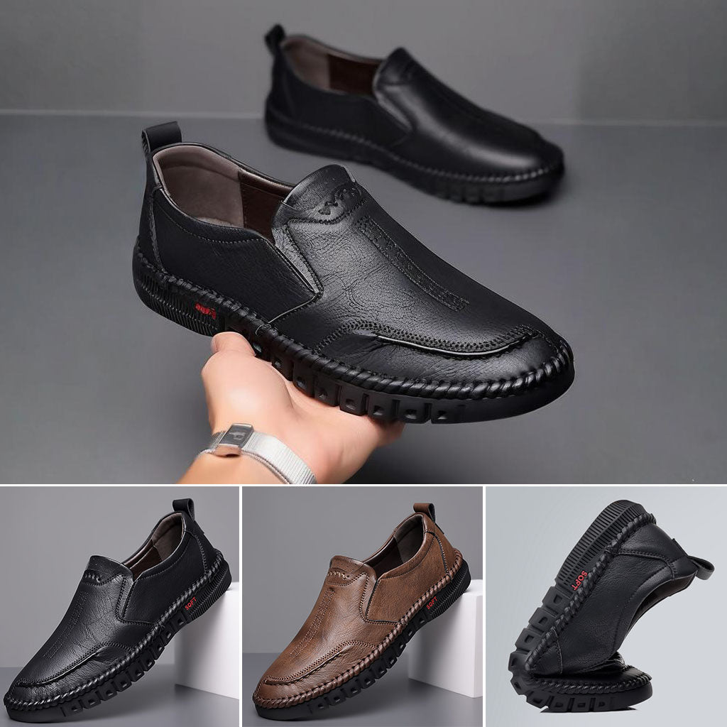 👞【39-44】2026 Muške casual kožne cipele, izrađene od prave kože, s mekim potplatom, protukliznim dizajnom, prozračne i udobne