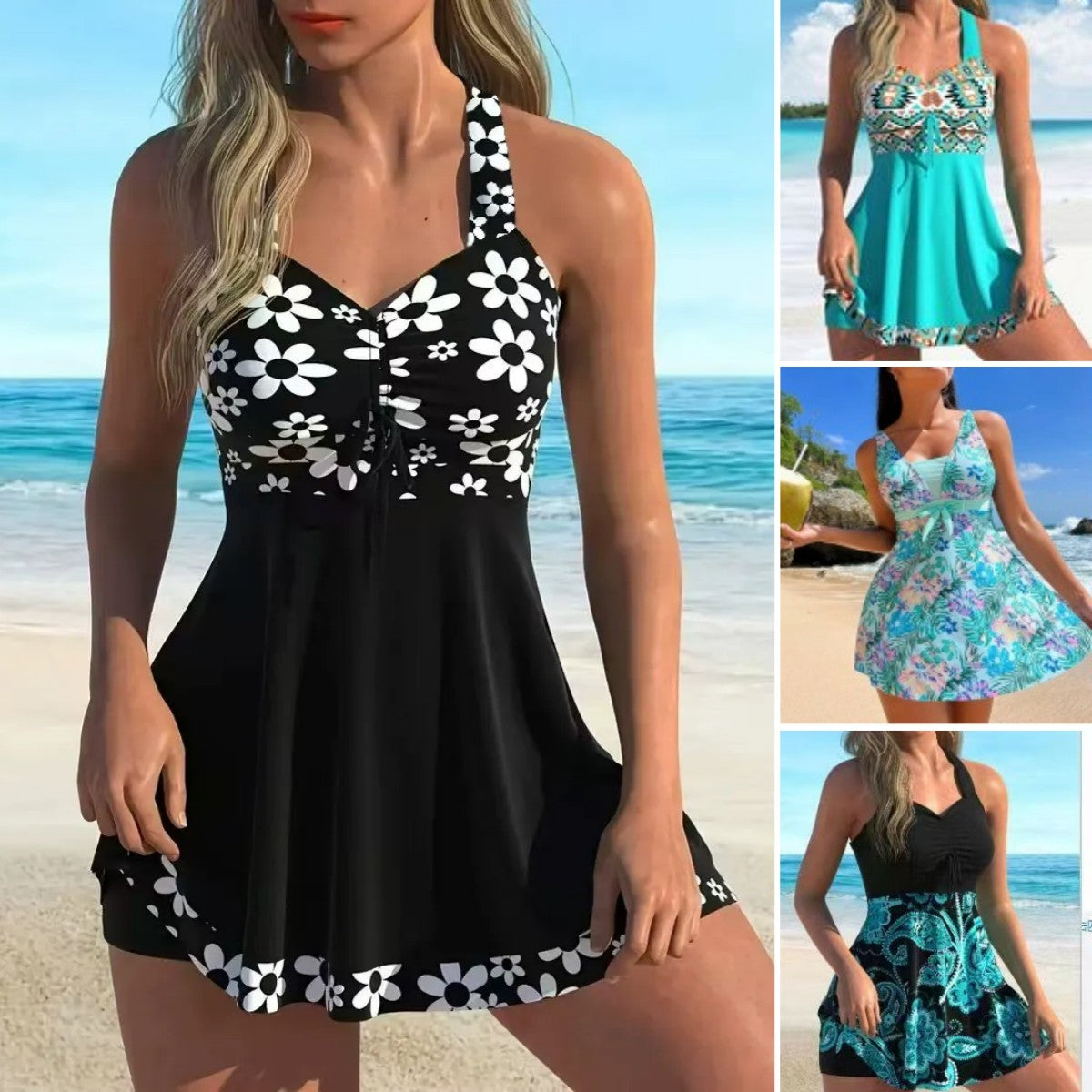 👙【Ograničena ponuda - 50% popusta】【S-6XL】Novi elegantni kupaći kostim s printom za veće veličine, seksi, moderan i udoban