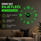 🕑✨Moderni LED 3D akrilni svjetleći zidni sat – bez bušenja, jednostavna montaža