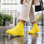 【2 para za 21 €】Spriječi da ti se tenisice smoče! Izdržljive vodootporne navlake za obuću: neklizajuće i sklopive – savršene za nošenje u torbi 🌧️