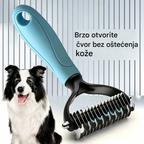 🐾🐱【Kupi 1, dobiješ 1 gratis】Četka za uklanjanje dlake kućnih ljubimaca: okrugla glava, dvostrani dizajn, brzo raščešljava i uklanja opuštenu dlaku, bez oštećivanja kože vašeg ljubimca