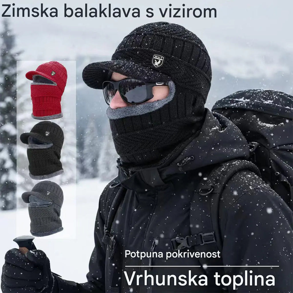 🔥【Ograničena ponuda + Besplatna dostava】Jednodijelna kapa od debele vune, otporna na vjetar, pogodna za vanjsku upotrebu