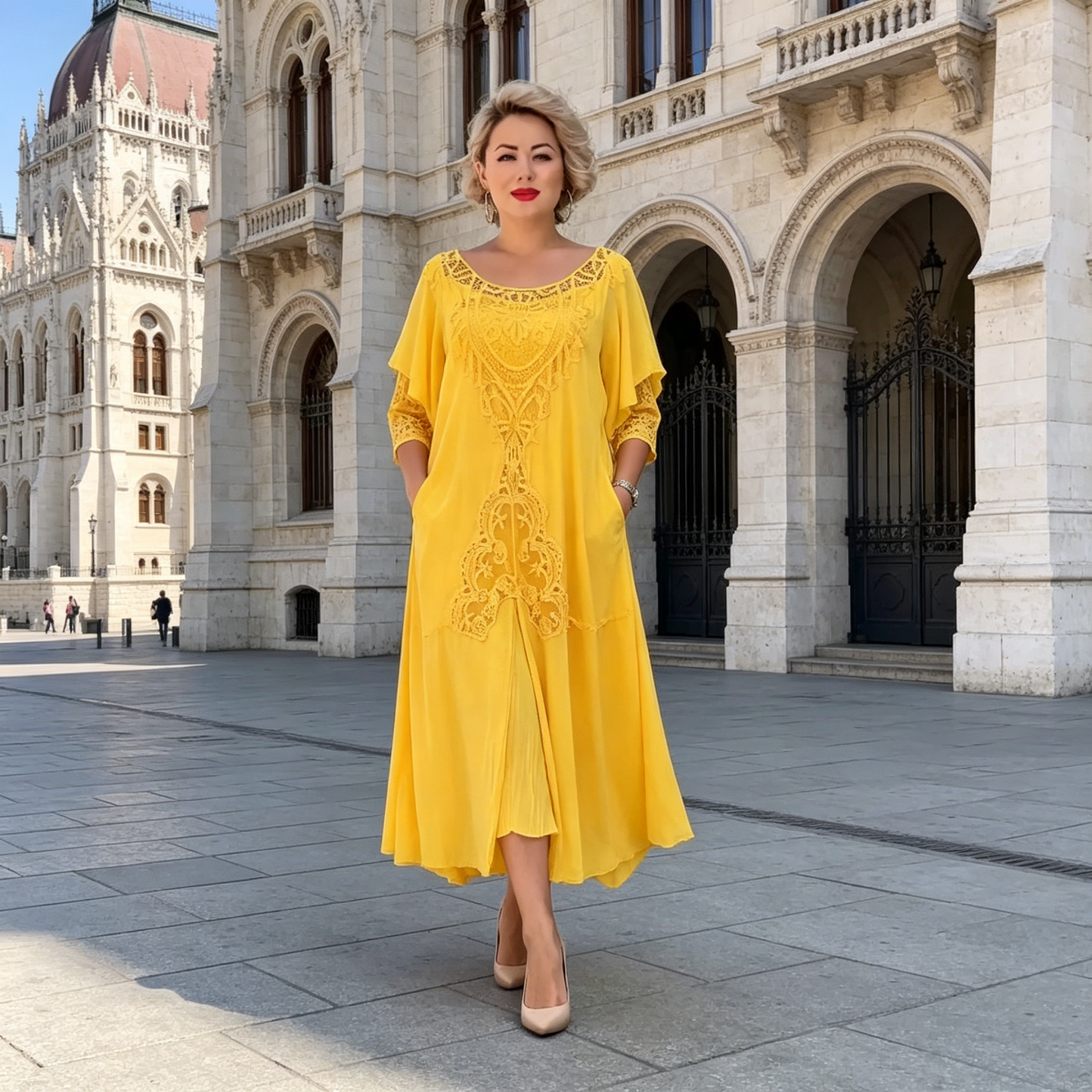 【Akcija】【S–5XL】Moderna široka haljina — vrhunski materijal, udobna za nošenje, prikladna za sve tipove građe