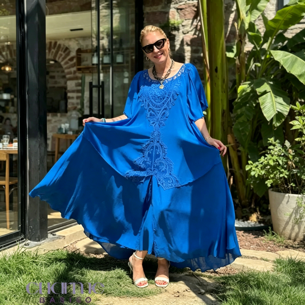 【Akcija】【S–5XL】Moderna široka haljina — vrhunski materijal, udobna za nošenje, prikladna za sve tipove građe