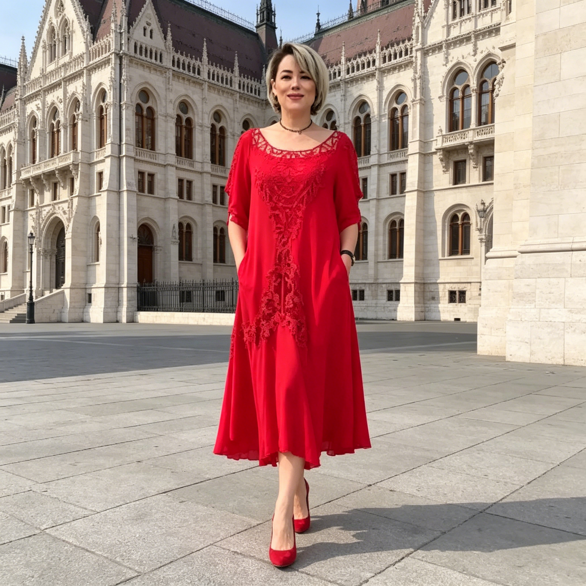 【Akcija】【S–5XL】Moderna široka haljina — vrhunski materijal, udobna za nošenje, prikladna za sve tipove građe