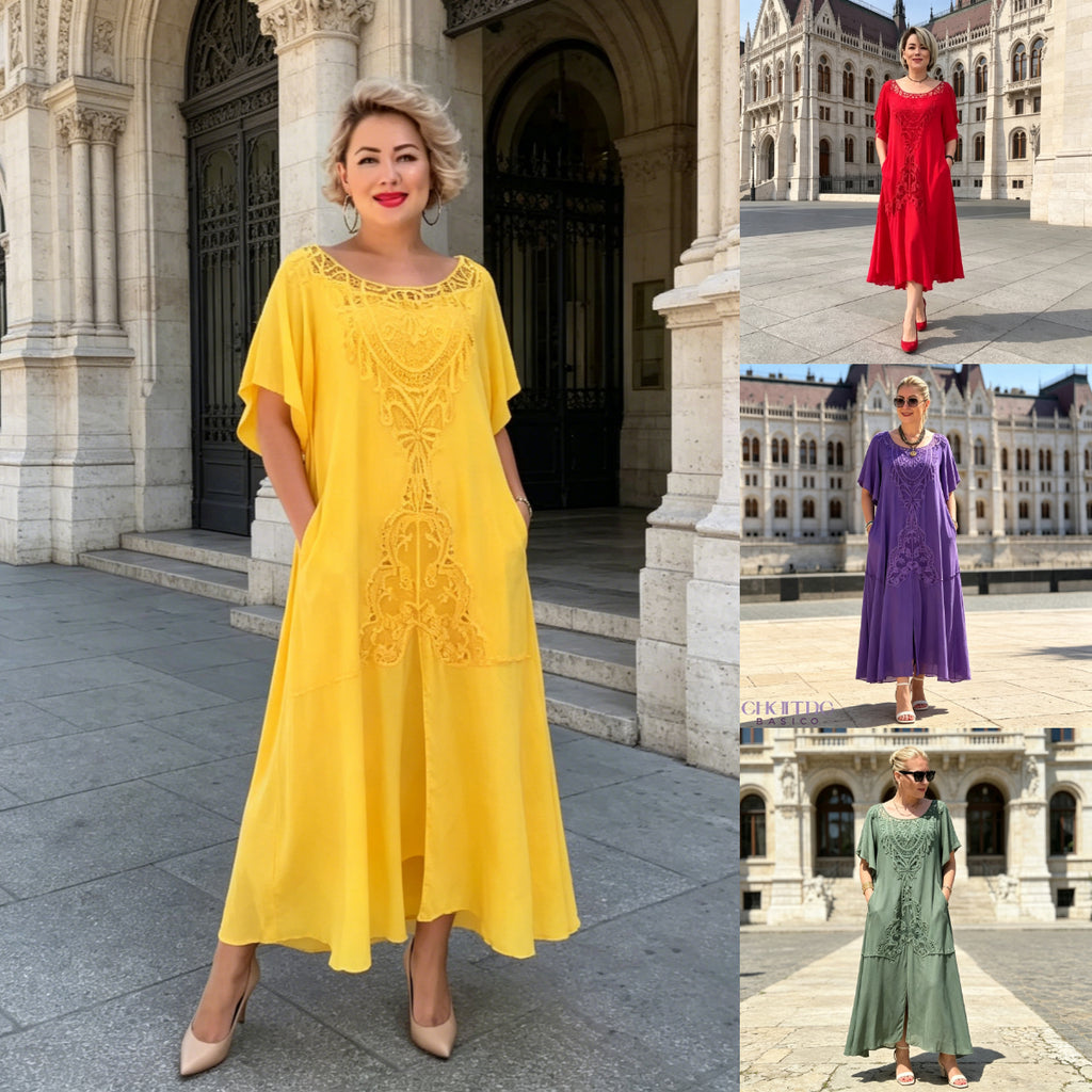 【Akcija】【S–5XL】Moderna široka haljina — vrhunski materijal, udobna za nošenje, prikladna za sve tipove građe